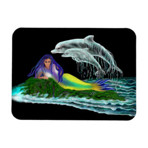 Magnet Flexible Sirène avec dauphins
