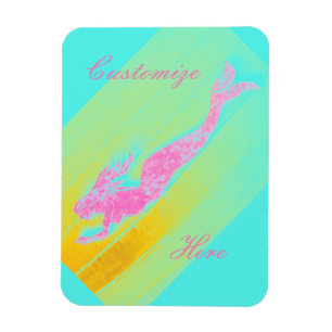 Magnet Flexible sirène de plongée rose