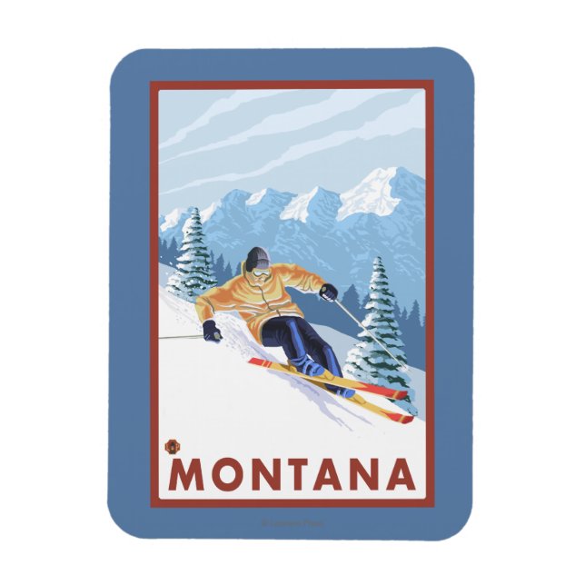 Magnet Flexible Ski de neige - Montana (Vertical)