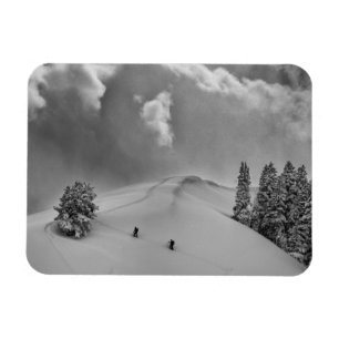Magnet Flexible Skieurs de randonnée dans la poudreuse