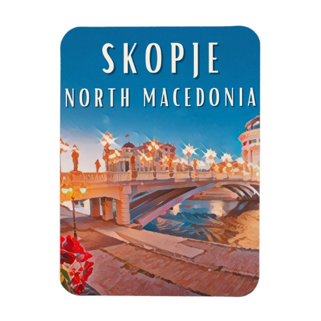 Magnet Flexible Skopje, ville des ponts (Vertical)