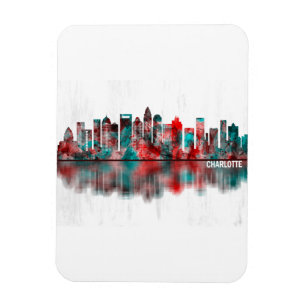 Magnet Flexible Skyline de la Caroline du Nord de Charlotte