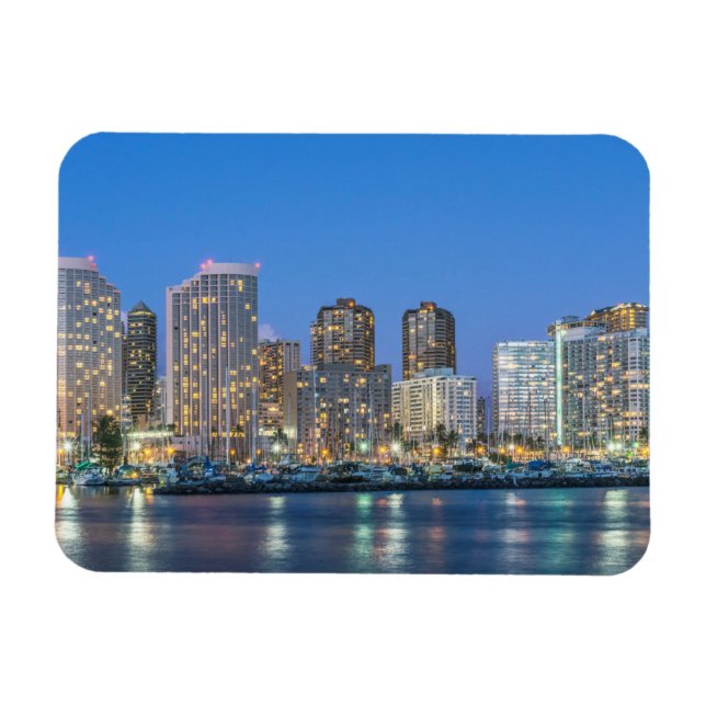 Magnet Flexible Skyline de la ville de Waikiki (Horizontal)