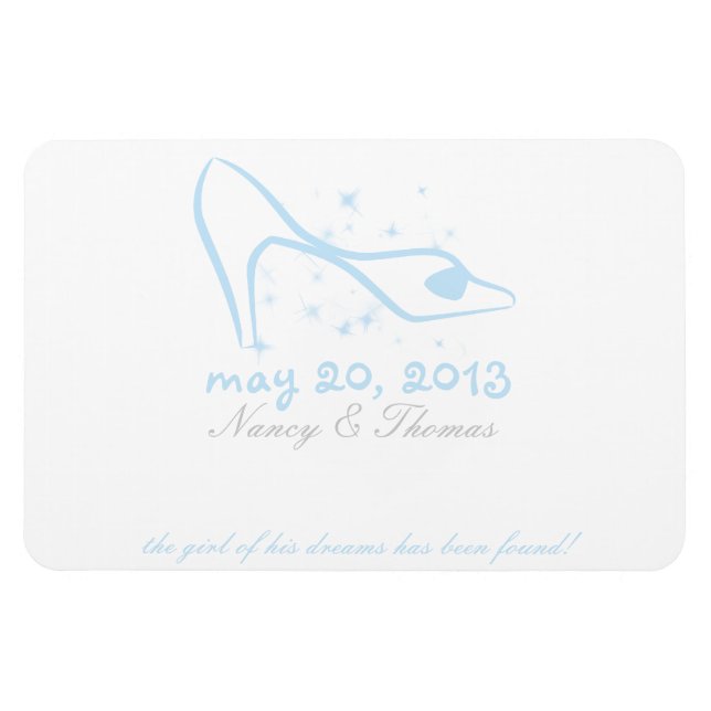 Magnet Flexible Slipper en verre Enregistrer la date (Horizontal)