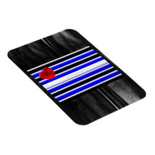 Magnet Flexible SlipperyJoe's Gay Leather Pride drapeau royal noir