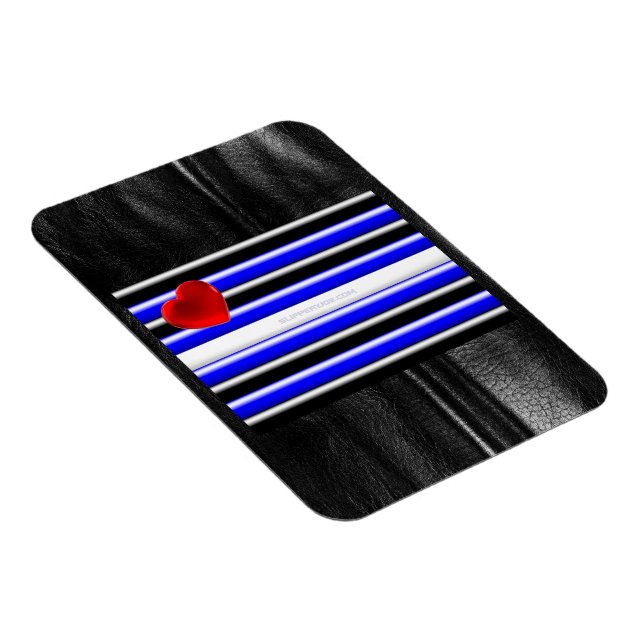 Magnet Flexible SlipperyJoe's Gay Leather Pride drapeau royal noir (Côté Droit)