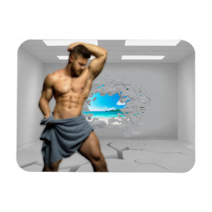 Magnet Flexible SlipperyJoe's Man serviette brisée mur de brique b