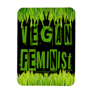 Magnet Flexible SlipperyJoe's Vegan feminist grass word block lett