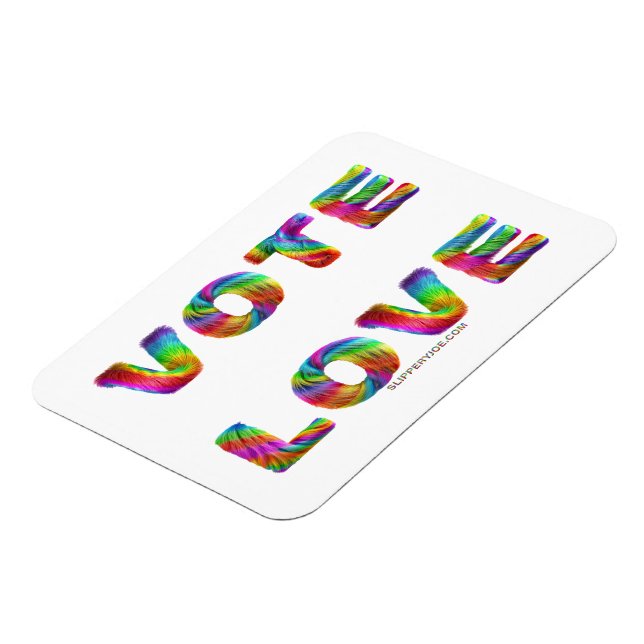 Magnet Flexible SlipperyJoe's vote amour égalité cadeaux gay pride (Côté Gauche)