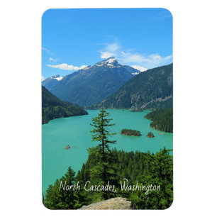 Magnet Flexible Snowy Mountain Turquoise Lake à Washington