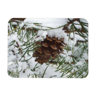 Magnet Flexible Snowy Pine Cone I