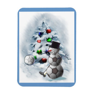 Magnet Flexible Soccer Ball Snowman Noël