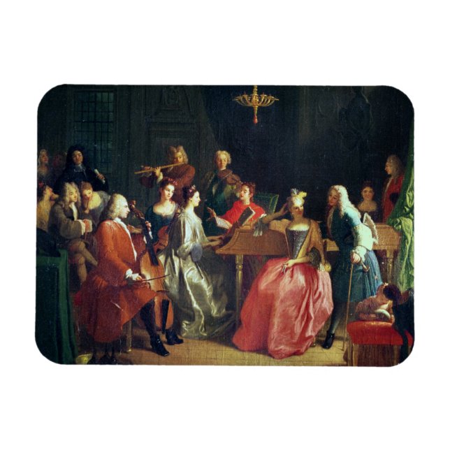 Magnet Flexible Soirée musicale (huile sur toile) (Horizontal)