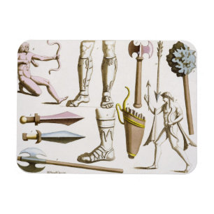 Magnet Flexible Soldats grecs, armes et armures, plaque 38 de 'Le