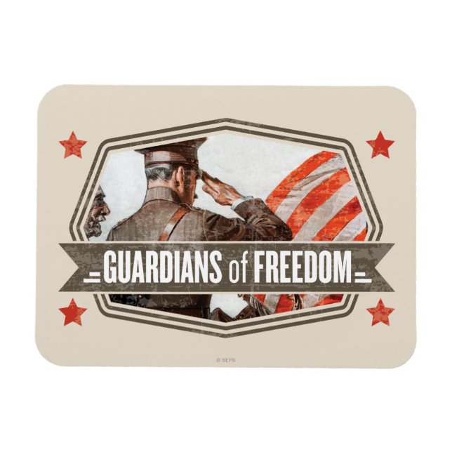Magnet Flexible Solider-Guardian de la liberté (Horizontal)
