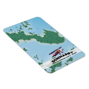 Magnet Flexible Sommarøy Norvège affiche de voyage carte