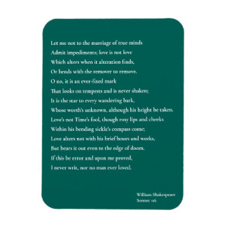 Magnet Flexible Sonnet 116Laissez-moi ne pas parler du mariage des