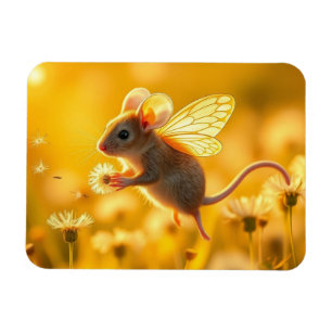 Magnet Flexible Souris Fée dans le jardin