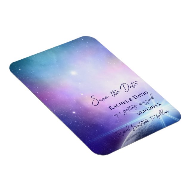Magnet Flexible Sous les étoiles Night Sky Wedding Enregistrer la  (Côté Droit)