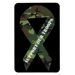 Magnet Flexible Soutenez notre aimant vert de ruban de Camo de