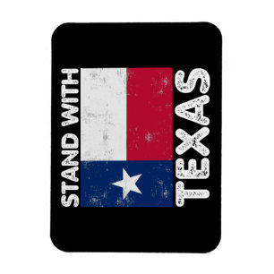 Magnet Flexible Soutien au Texas Je suis avec le drapeau texan du