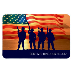 Magnet Flexible Souvenir De Nos Héros. Militaire
