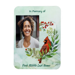 Magnet Flexible Souvenir mémorial chrétien Cardinal oiseau