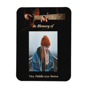 Magnet Flexible Souvenir Mémorial Musique Guitare 