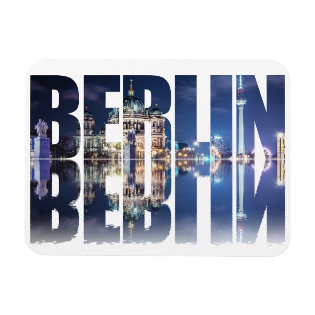 Magnet Flexible souvenir texte de Berlin (Horizontal)