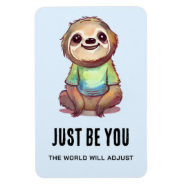 Magnet Flexible Soyez heureux de sourire Sloth encourageant les mo