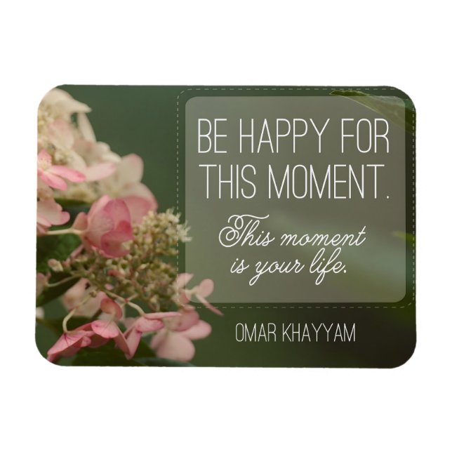 Magnet Flexible "Soyez heureux pour ce moment" (Horizontal)