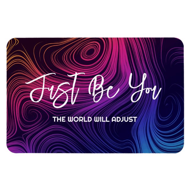 Magnet Flexible Soyez vous Super tourbillons arc-en-ciel colorés (Horizontal)