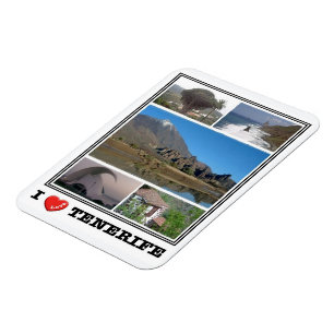 Magnet Flexible Spain - Canary Islands - Tenerife - I Love - Magne