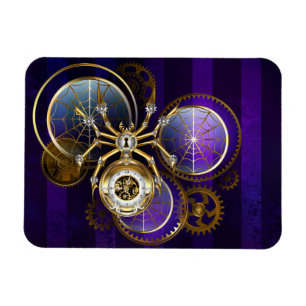 Magnet Flexible Spider Steampunk sur Arrière - plan pourpre