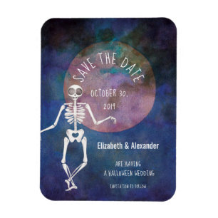 Magnet Flexible Squelette/ Mariage Halloween /Enregistrer la date