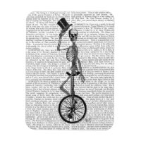 Squelette sur monocycle