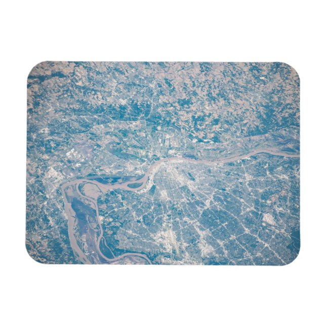 Magnet Flexible St. Louis, Missouri Le Long Du Mississippi. (Horizontal)