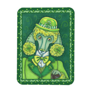 MAGNET FLEXIBLE ST. PADDY'S GREEN FRANÇAIS POODLE IRLANDAIS, CHIEN