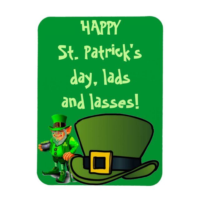 Magnet Flexible ST. PATRICK'S DAY LADS AND LASSES aimant (Vertical)