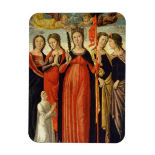 Magnet Flexible St Ursula et quatre saints (tempera sur le