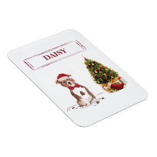 Magnet Flexible Staffordshire Bull Terrier Drôle de chien de Noël
