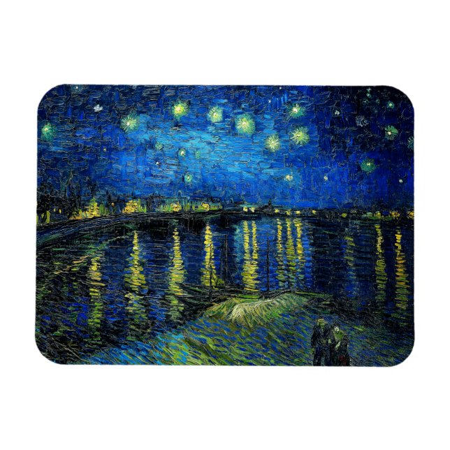 Magnet Flexible Starry Night Over the Rhone par Vincent Van Gogh (Horizontal)