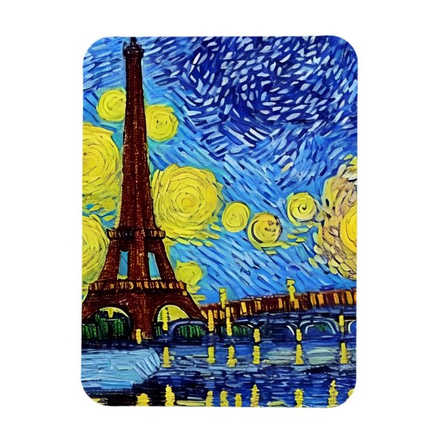 Magnet Flexible Starry Paris Night (Vertical)