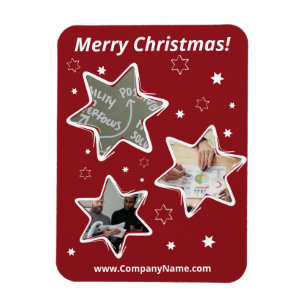Magnet Flexible Stary photos personnalisées Red Life Coach Noël