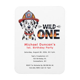 Magnet Flexible Station d'incendie Chien dalmate 1er. Fête d'anniv