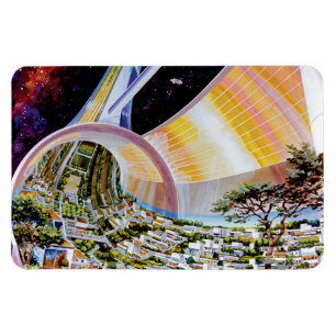 Magnet Flexible Station spatiale Torus Habitat Colonie Artiste Con