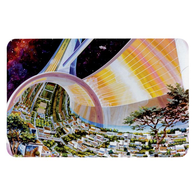 Magnet Flexible Station spatiale Torus Habitat Colonie Artiste Con (Horizontal)