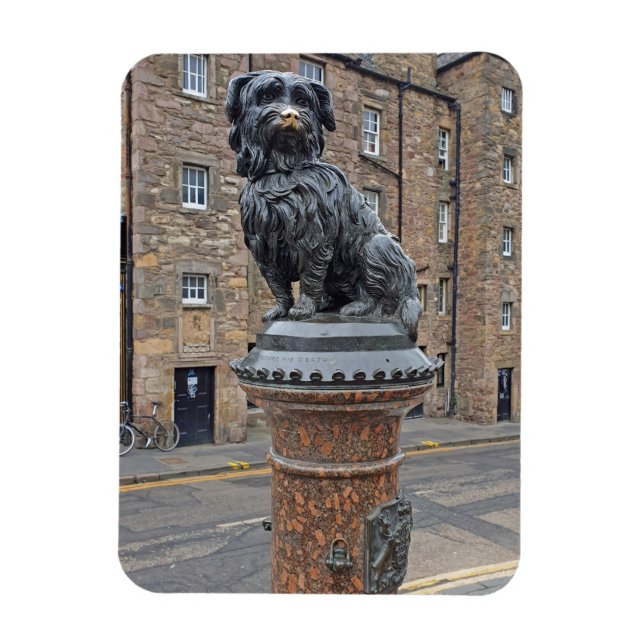 Magnet Flexible Statue de Greyfriars Bobby à Édimbourg (Vertical)