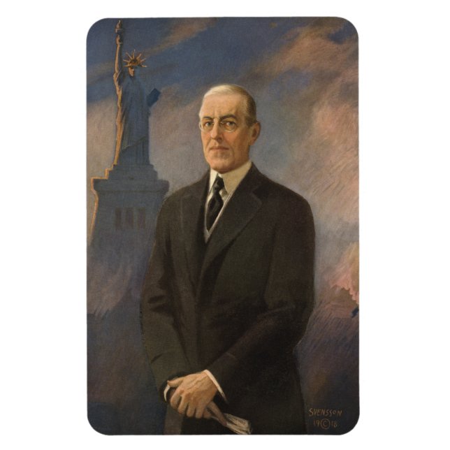 Magnet Flexible Statue de la Liberté et président Woodrow Wilson (Vertical)