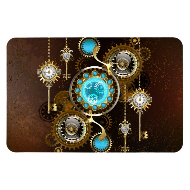 Magnet Flexible Steampunk Rusty Background (Horizontal)
